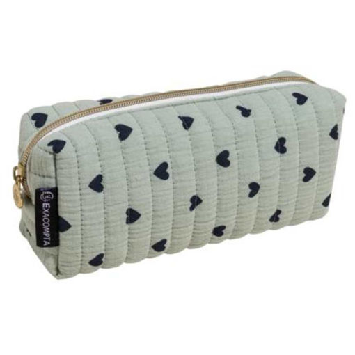 Picture of EXACOMPTA COTTON HEART PENCIL CASE KHAKI